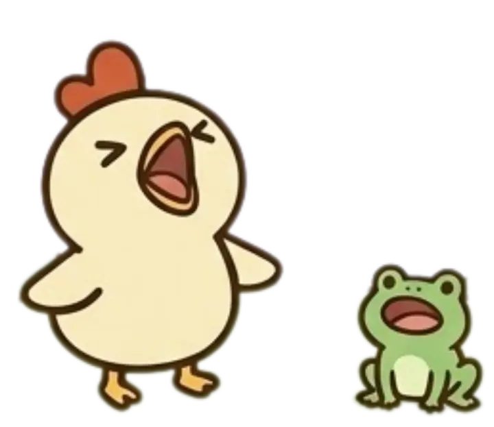 応援するにわとりさん